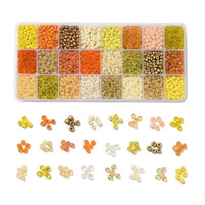 600G 24 Colors Glass Seed Beads
