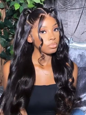 7x5 Bye-Bye Knots Body Wave Wig Pre Cut Lace Pre Plucked Hairline Put On and Go 150% Density Wig