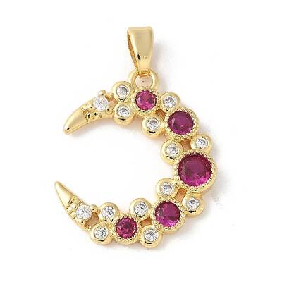 Brass Micro Pave Cubic Zirconia Pendants