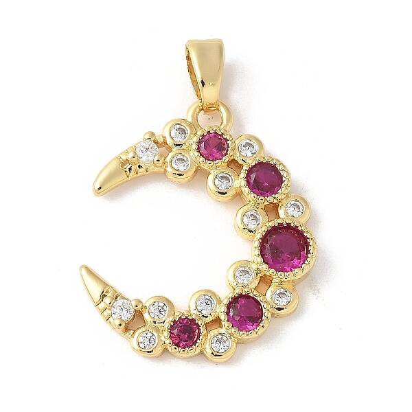 Brass Micro Pave Cubic Zirconia Pendants