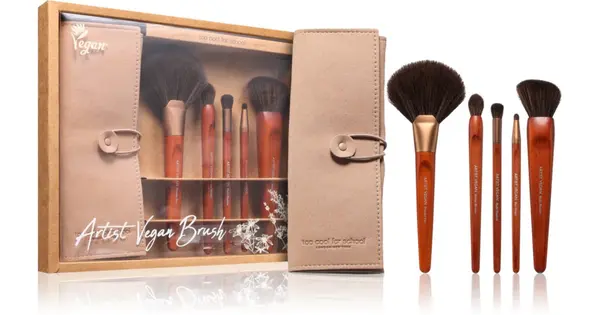 Too Cool For School Artist Vegan Brush Set with Case