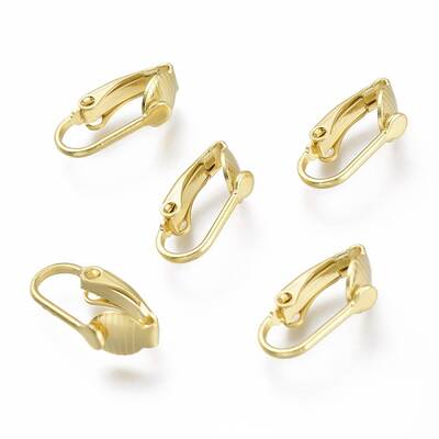 Brass Clip-on Earring Findings