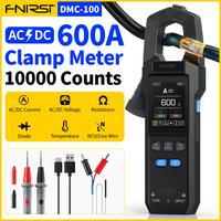 FNIRSI DMC-100 DC AC Current Voltage Clamp Meter Multimeter USB Charger 10000 Counts 600A Amperimetric Clamp Tester NCV Elect...