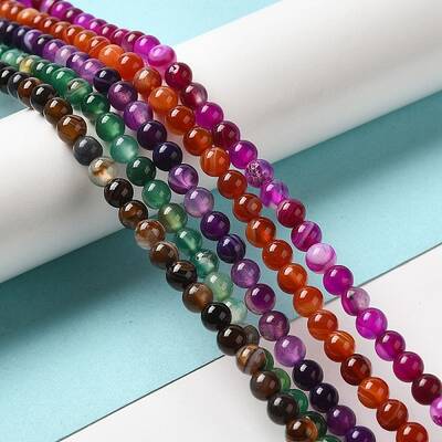 Natural Striped Agate/Banded Agate Strands
