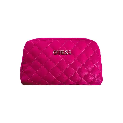 Guess, Earlene Polyester Fabric Bag Double Zip Pink Women 10 x 18 x 7.5cm