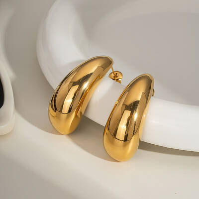 Stainless Steel Teardrop Stud Earrings