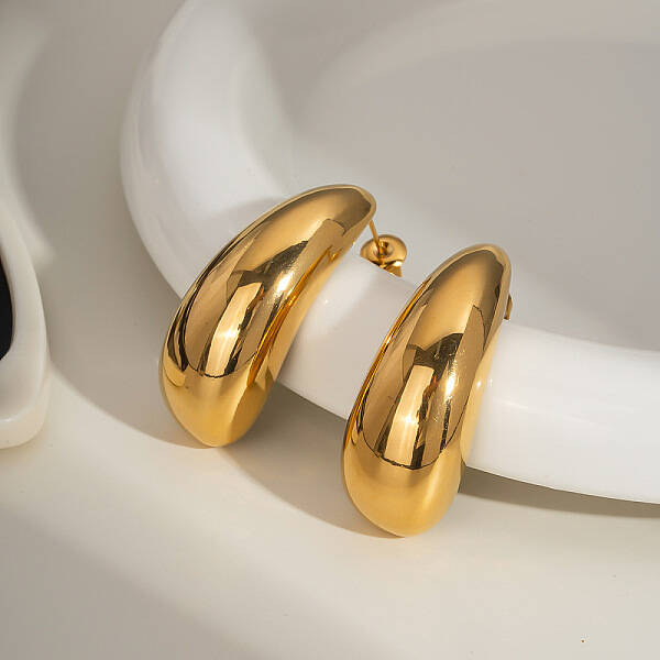Stainless Steel Teardrop Stud Earrings
