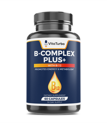 B-Complex Plus+ (with B-12) - 60 Capsules - 755mg Per Serving