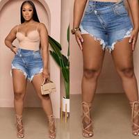New Style High-Waisted Ripped Stretchy Denim Shorts for Women - Summer Casual Distressed Shorts with Comfortable Fit and Styl...