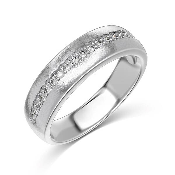 Rhodium Plated 925 Sterling Silver Micro Pave Cubic Zirconia Finger Rings for Women