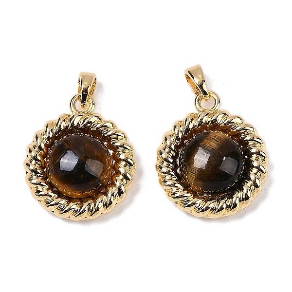 Brass with Gemstone Pendants