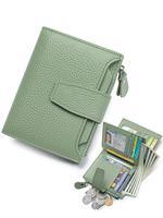 Women's Minimalist Portable Plain Color Short Wallet, Casual Trendy Versatile Zipper Short Wallet, Fashionable Card Holder fo...