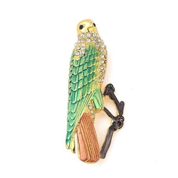 Bird Zinc Alloy Rhinestone Pins