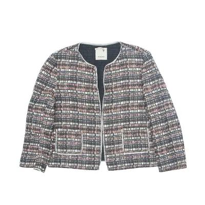 PINKO Blazer Jacket Pink Wool Striped Womens UK 10