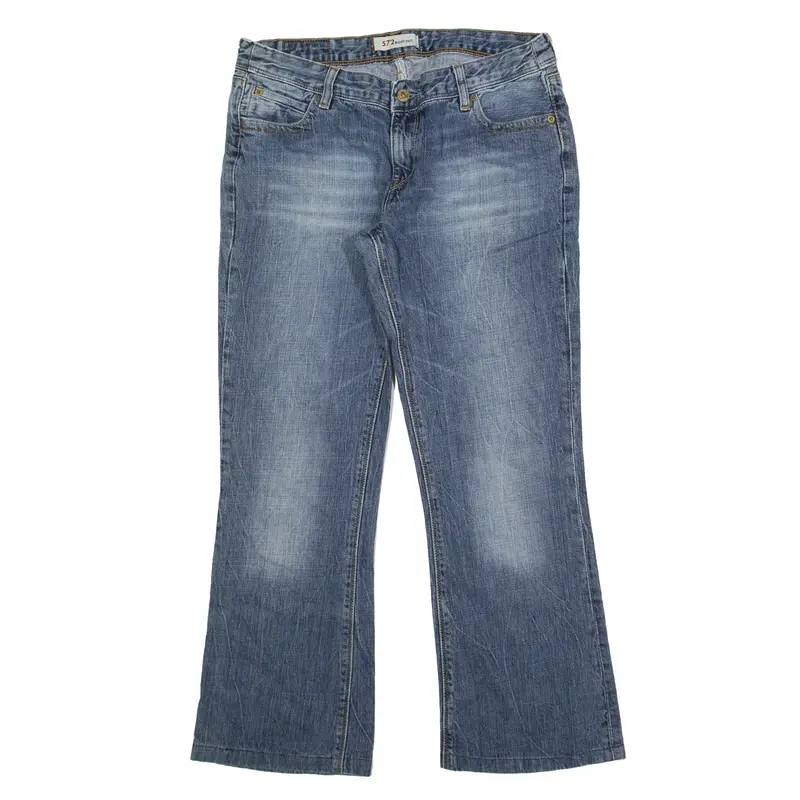 LEVI'S 572 Jeans Blue Denim Regular Bootcut Stone Wash Womens W32 L28