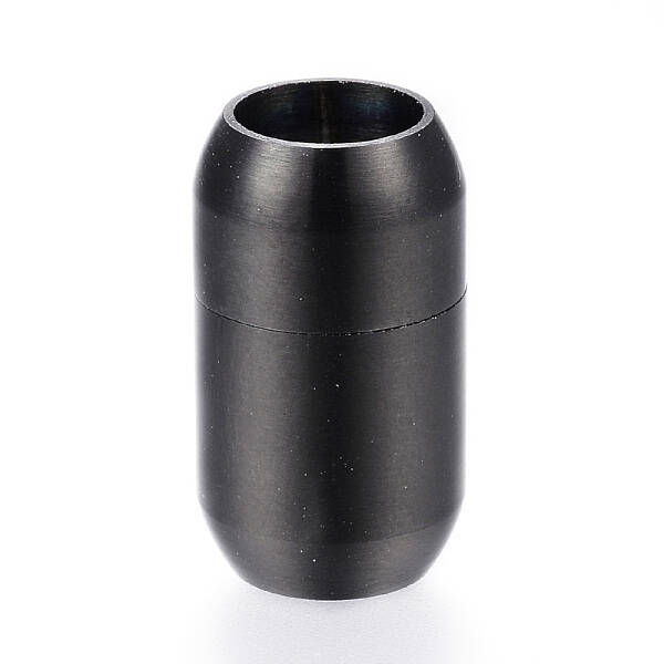 304 Stainless Steel Magnetic Clasps with Glue-in Ends
