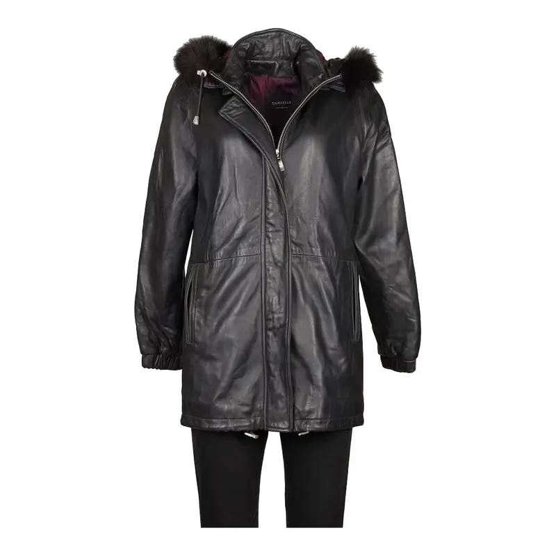 80s Damselle Leather Jacket - Small Black Leather