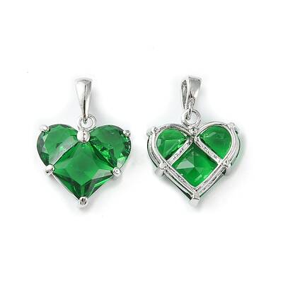 Brass Micro Pave Cubic Zirconia Charms