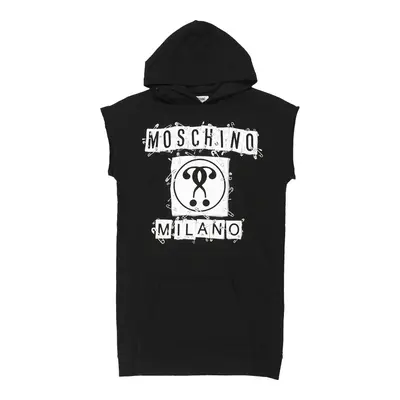 12 Years Moschino Spellout Sweatshirt Dress - Medium Black Cotton | Size: medium
