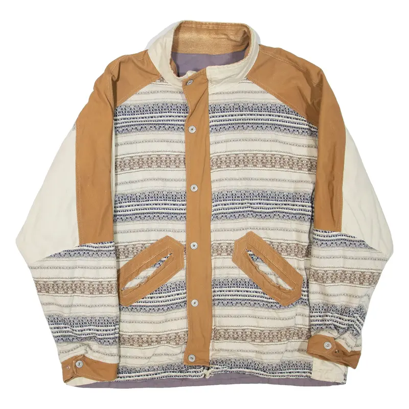 CHEWAN WILDLIFE Mens Jacket Brown Striped XL