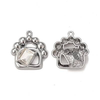 Rack Plating Alloy Glass Pendants