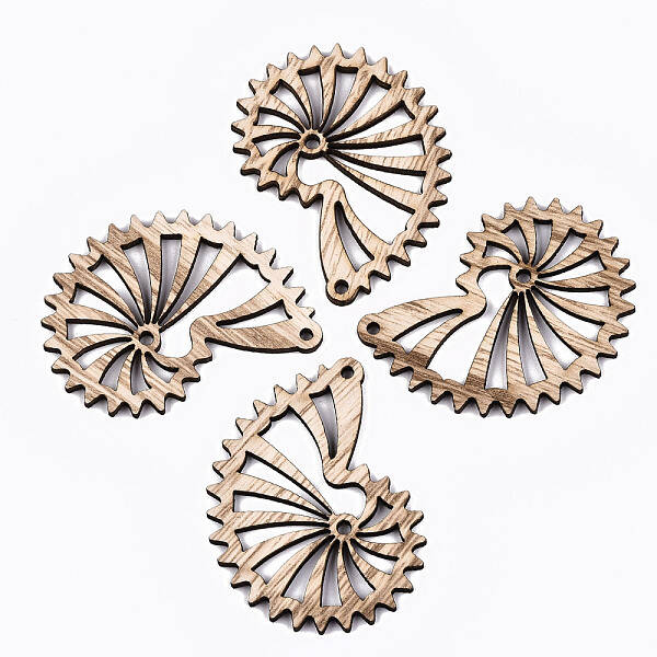 Unfinished Hollow Wood Big Pendants
