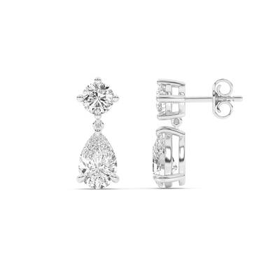 Dewdrop Lab Created Diamond Earrings | White Gold 1 3/4 -2 3/4 ct. tw.