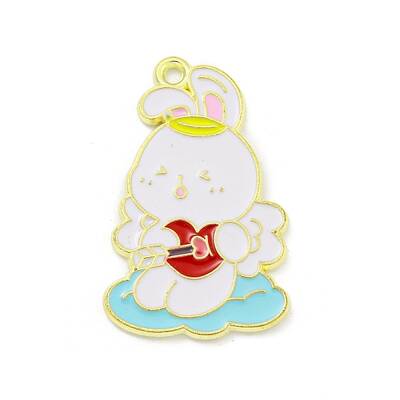 Valentine's Day Alloy Enamel Pendants
