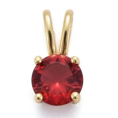 Brass Micro Pave Cubic Zirconia Pendants