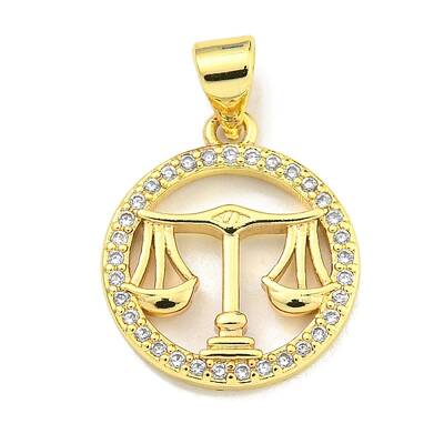 Brass Micro Pave Cubic Zirconia Pendants