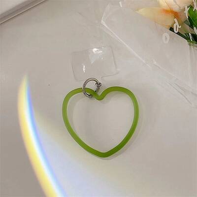 Silicone Love Heart Mobile Straps