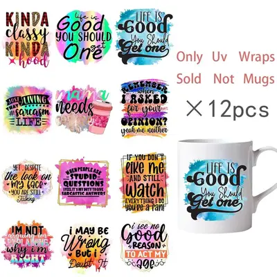 Letter Pattern Sticker, 12pcs/Set Colorful Self-adhesive Decorative Sticker, DIY Decals for Water Bottle, Laptop, Phone Case,...