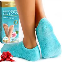 Moisturizing Socks - Foot Care Gel Silicone Aloe Spa Socks (Up to Size 8.5) Infused with Vitamin E & JoJoba Oil - Self Care G...