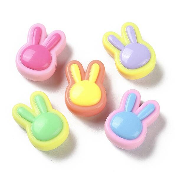 Two Tone Opaque Acrylic Beads