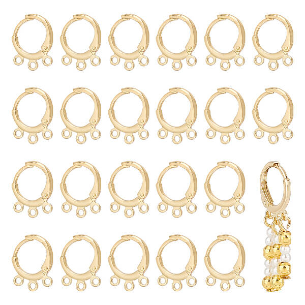 12pairs Brass Leverback Earring Findings