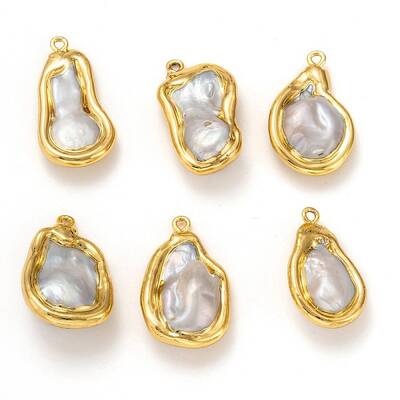 Natural Baroque Pearl Pendants
