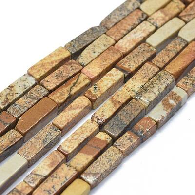 Natural Picture Jasper Beads Strands
