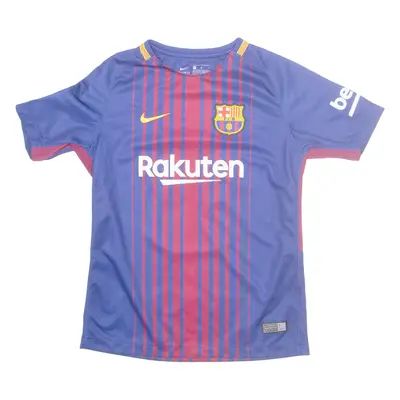 NIKE Barcelona Boys Football Shirt Jersey Blue M