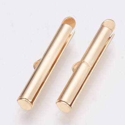 Brass Slide On End Clasp Tubes