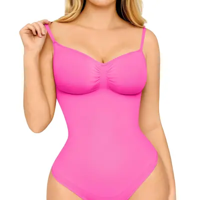 FeelinGirl Seamless Covered Bust Jumpsuit Thong Bodysuit Fit Comfort Womenswear live stream