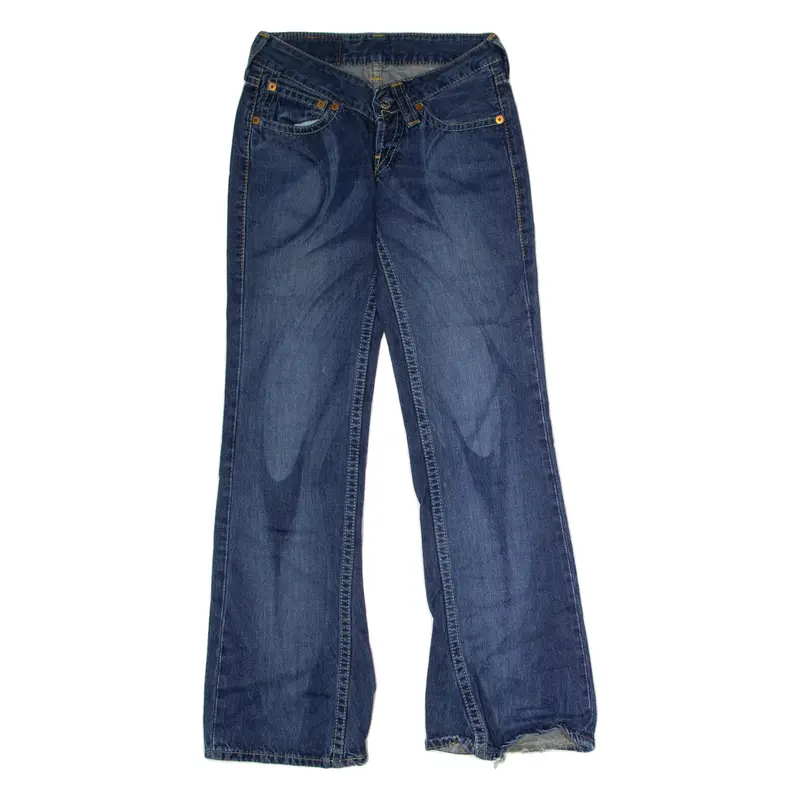 LEVI'S 927 Superlow Womens Jeans Blue Regular Flared Stone Wash W28 L31