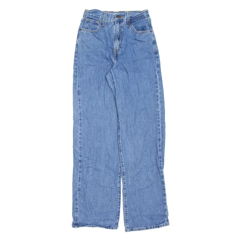 LEVI'S High Waisted Womens Jeans Blue Slim Straight Stone Wash W24 L31