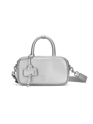 Smting Leather Small Hobo Bag with Top Handle