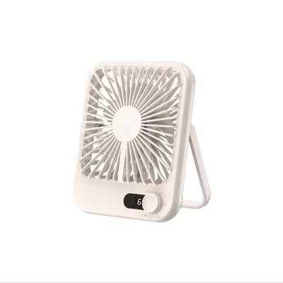 Portable Fan for Bedroom, Lightweight Desk Fan Portable Cooling Fan with Power Display for Summer, USB Rechargeable Silent F...