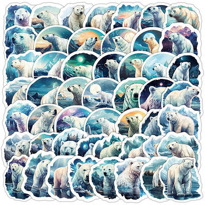 Bear 50Pcs PVC Self-Adhesive Stickers