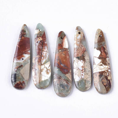 Natural Aqua Terra Jasper Pendants