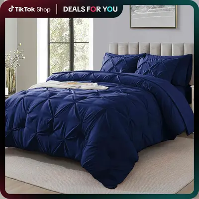 【Deals for you days 】Cosybay 7pcs Comforter Set Queen For all season with Fitted Sheet, Pillow Cases, Pillow Shams, Flat ...