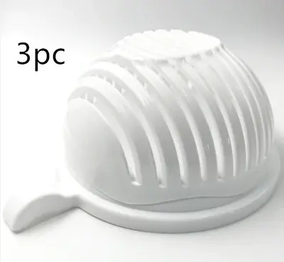 Creative Salad Cutter Fruit and Vegetable Cutter | Color: White3pc