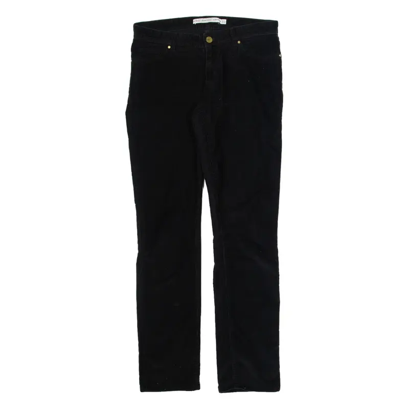 & OTHER STORIES Womens Corduroy Trousers Black Slim Skinny W30 L30