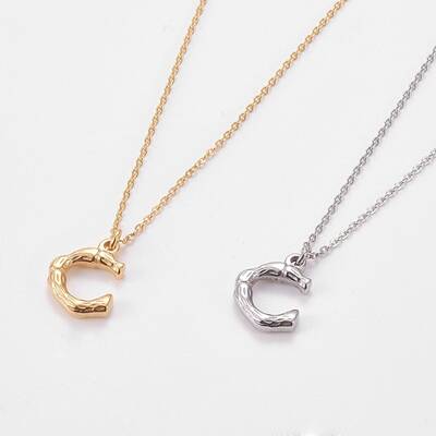 304 Stainless Steel Initial Pendant Necklaces